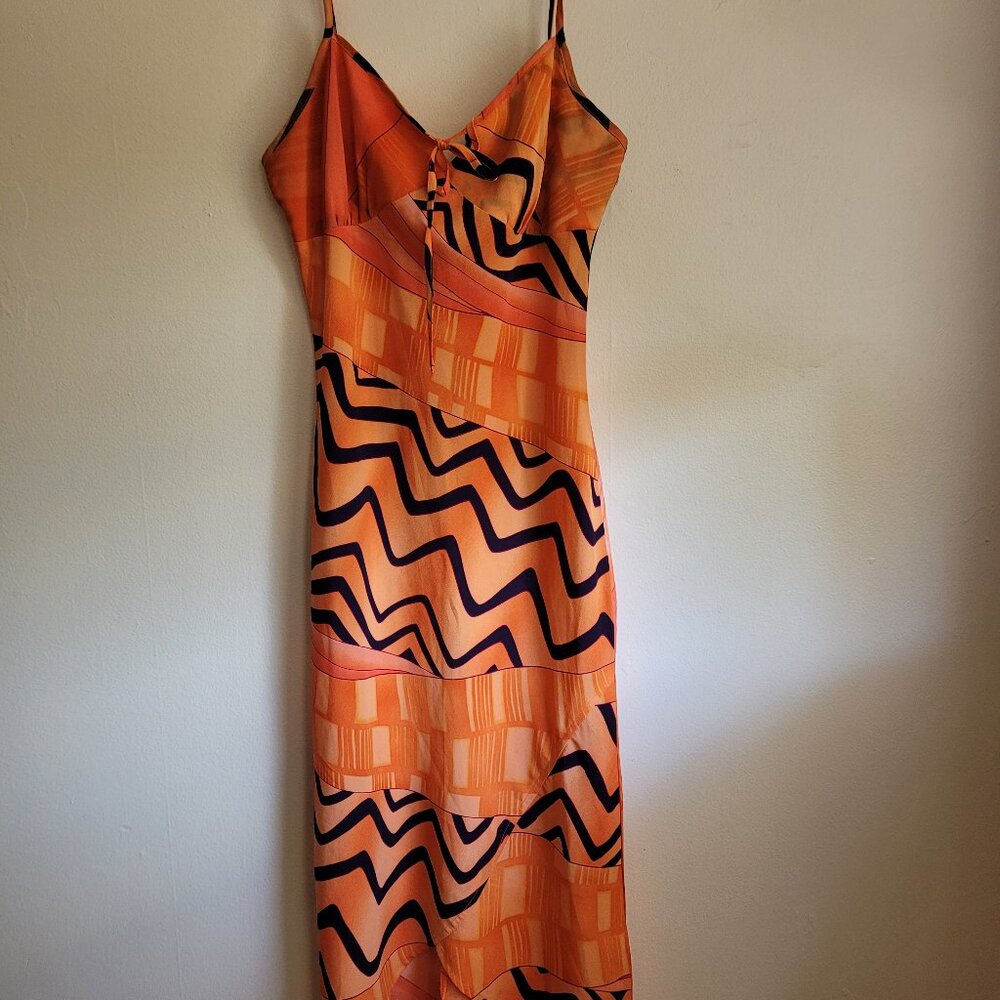 Millenium Tank Dress Woman Orange Size Small Polyester